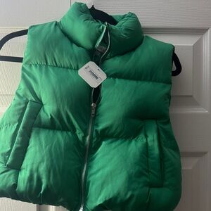 Altar'd State Vibrant Green Puffer Vest